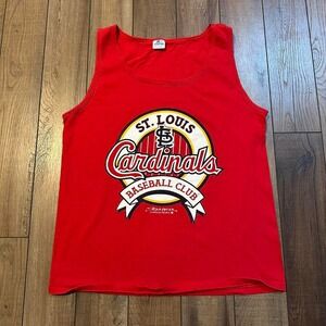 Vintage St. Louis Cardinals Tank‎ Top Men's XL Starter Single Stitch Red